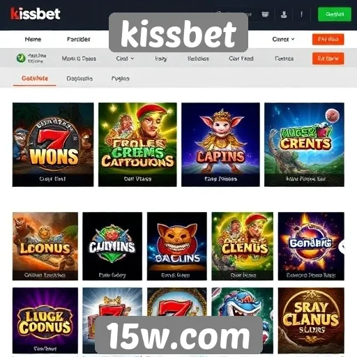 Variedade de jogos disponíveis na kissbet